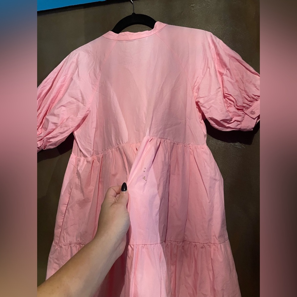 English Factory Pink Tiered Midi Dress - Picture 9 of 11